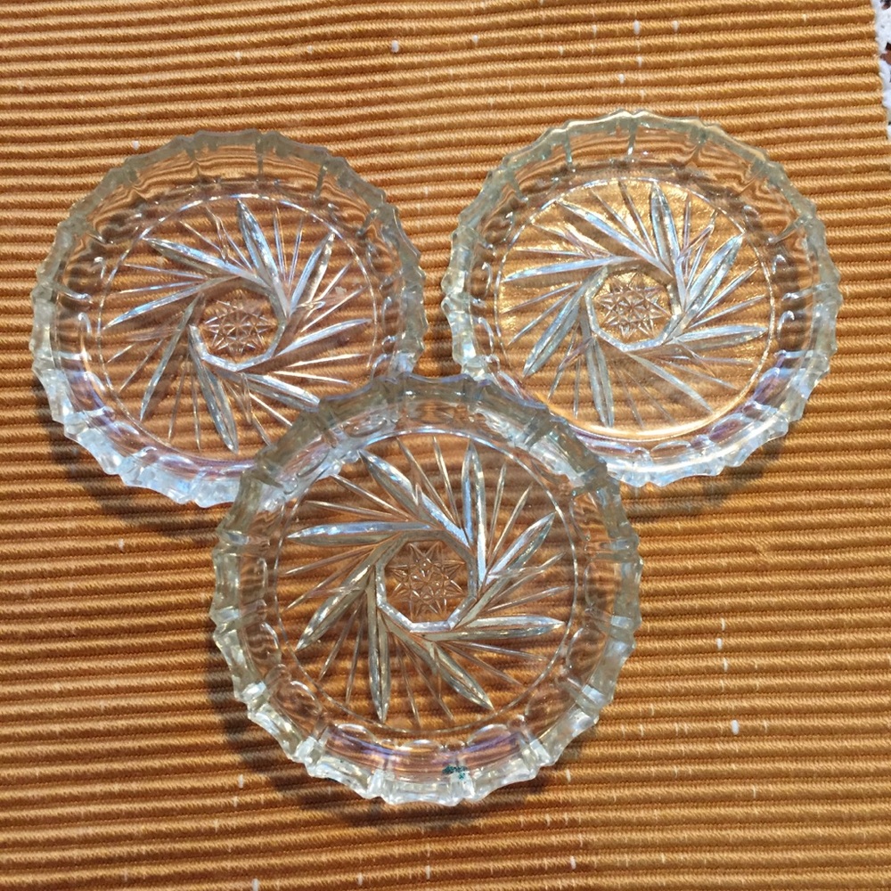 Vintage glass coasters - 3